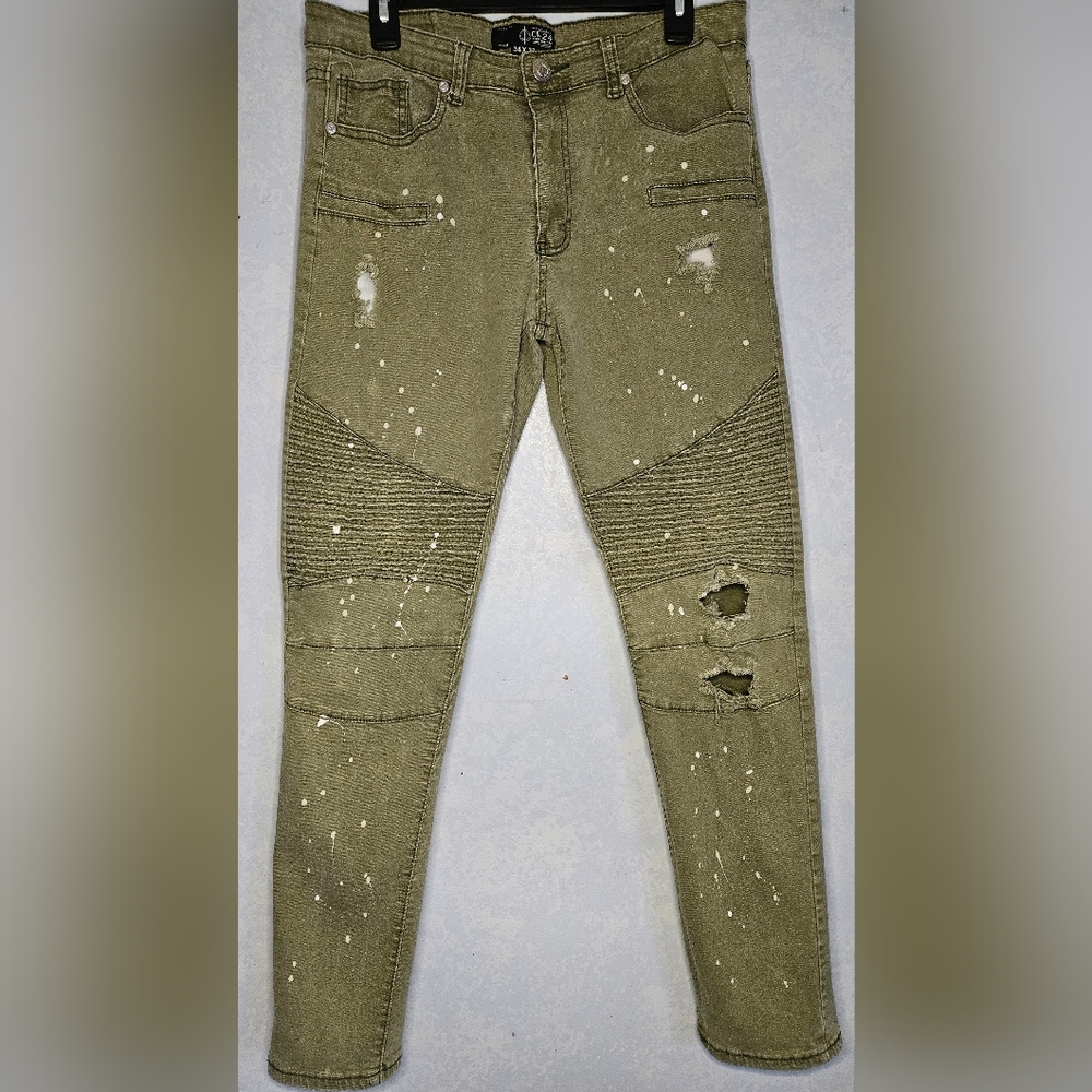 CR-24 BORDO CROMATO Mens Distressed Jeans 34x32